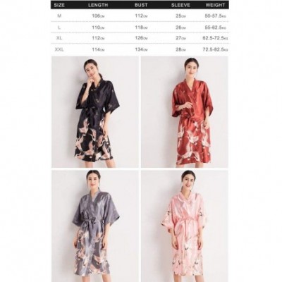 Robes Kimono Robe Bathrobe for Women Crane Towel Satin Pajamas Sleepwear Robe Bathrobe Bride Maid of Honor by Night Pajama Po...