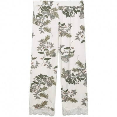 Sets Women's Soft Pajamas Set Long Sleeve Pjs Top and Pants Loungewear - Capri-floral Print - CK18R6ZQQ65