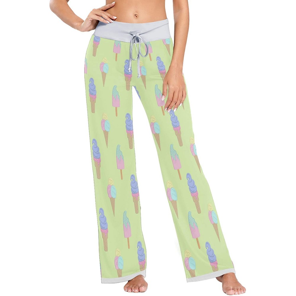 Bottoms Womens Pajama Lounge Pants Wildflowers Along Landscape Wide Leg Casual Palazzo Pj Sleep Pants Girls - Amazing 3 - CL1...