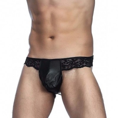 G-Strings & Thongs Men's Erotic Lace Pouch Thong Sexy Open Crotch Briefs Gay Club Bar Fancy Dress - CC18XTC0E3C