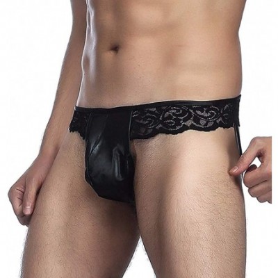 G-Strings & Thongs Men's Erotic Lace Pouch Thong Sexy Open Crotch Briefs Gay Club Bar Fancy Dress - CC18XTC0E3C