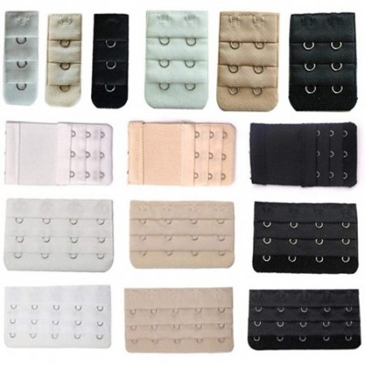 Accessories 5Pcs Bra Extenders Strap Buckle Extension 3 RowsHooks Extender Sewing Tool Intimates Accessories for Women - Blac...