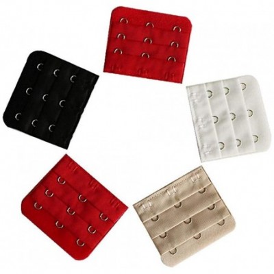 Accessories 5Pcs Bra Extenders Strap Buckle Extension 3 RowsHooks Extender Sewing Tool Intimates Accessories for Women - Blac...