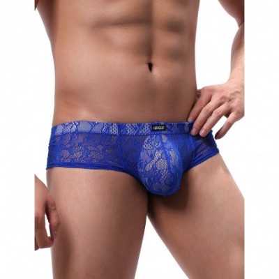 G-Strings & Thongs Men's Cheeky Thong Underwear Brazilian Back Mens Under Panties Sexy Lace Boxer Briefs - 6 Pack - CS19249CLO7