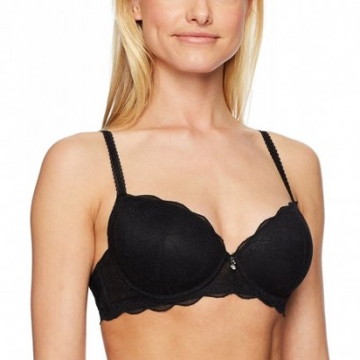 Bras Allover Lace Padded Underwire Bra Bra - Black - CR1838RLQ2C