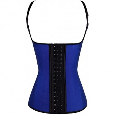 Shapewear Waist Trainer for Weight Loss with Zipper Women's Neoprene Vest Extremely Wicking Corset - Z1-bu - CQ194LQDDC8