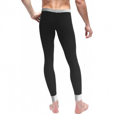 Thermal Underwear Men's Thermal Long Johns Pants - 09609 Black - C4187TCZEKD