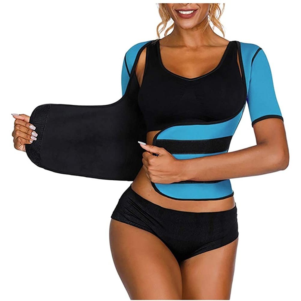 Shapewear Waist Trimmer Belt for Women-Slimming Body Shaper Sports Girdles Workout Abdomen Belt - 12-blue - C619C7EM5H9