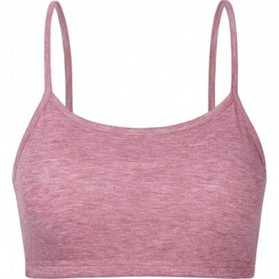 Camisoles & Tanks Womens Sports Essential Bulit-in Padded Cami Bra Comfort Everyday Bralette - Pink - CJ199ORN9N8