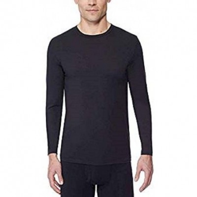 Undershirts Weatherproof Mens Long Sleeve Crew Neck - Black27 - CL18H9M9673