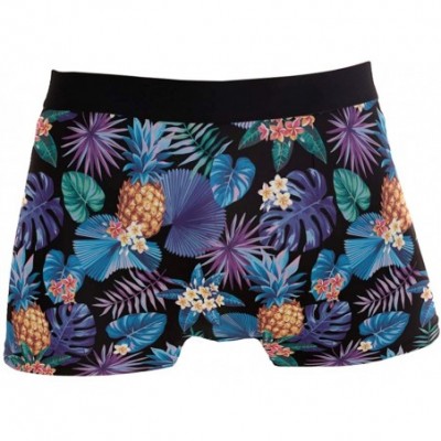 Boxer Briefs Men's Waistband Boxer Brief Stretch Swimming Trunk - Pineapple - CN18Q4HQ5NZ