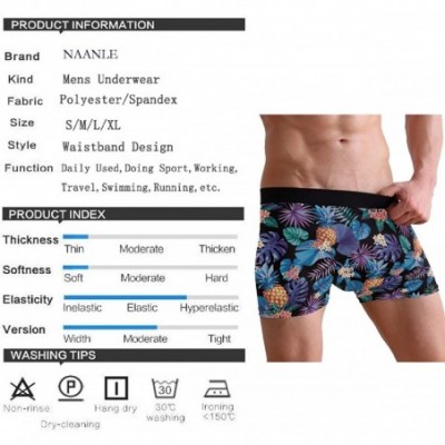 Boxer Briefs Men's Waistband Boxer Brief Stretch Swimming Trunk - Pineapple - CN18Q4HQ5NZ