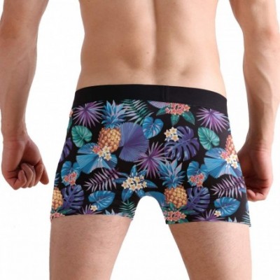 Boxer Briefs Men's Waistband Boxer Brief Stretch Swimming Trunk - Pineapple - CN18Q4HQ5NZ