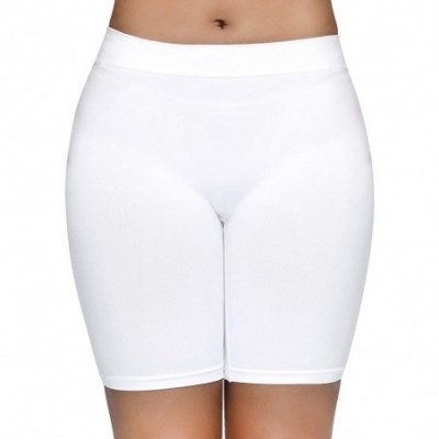 Shapewear Slip Shorts for Women- Comfortable Smooth Seamless Underwear for Yoga - White - C6197RWYZKZ