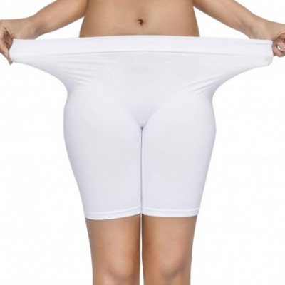 Shapewear Slip Shorts for Women- Comfortable Smooth Seamless Underwear for Yoga - White - C6197RWYZKZ