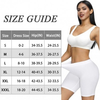 Shapewear Slip Shorts for Women- Comfortable Smooth Seamless Underwear for Yoga - White - C6197RWYZKZ