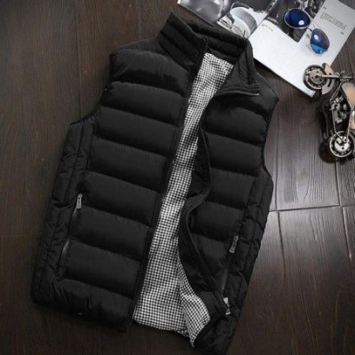 Shapewear Men's Autumn Winter Full Zip Lightweight Water-Resistant Packable Puffer Vest - Black - CV19546YG9C