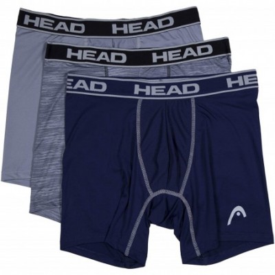 Boxer Briefs Mens Performance Underwear 3PACK Boxer Briefs - Navy/Light Heather/Dark Heather - CY18K2Q90Z0