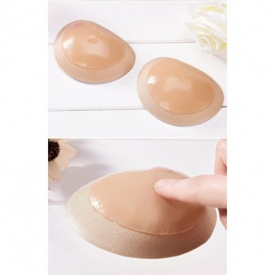 Accessories Adhesive Bra Insert Silicone Self-Adhesive Enhance Breast Bra Pad Stickers - 2 Pairs Nude - CR182WICZ9E