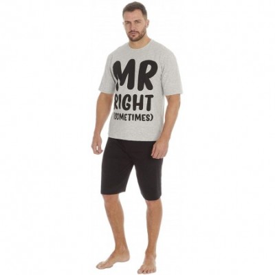 Sleep Sets Mens Jersey Cotton Short Sleeve Shorts Pajamas Nightwear Set Various Designs - Mr Right - CG18SCGHWZ7