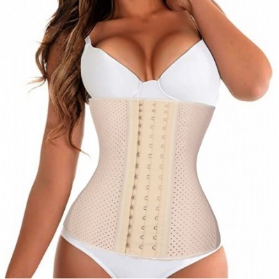 Shapewear Women's Underbust Latex Corset-Sport Girdle Waist Trainer Cincher Slimming Body Shaper - Mesh Nude - CG18G4UCUAO