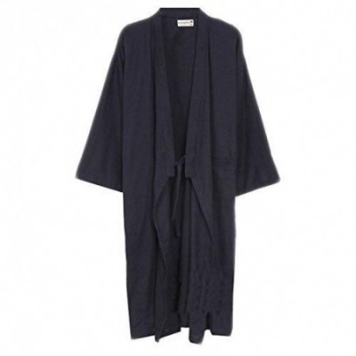 Robes Men's Japanese Style Robes Pure Cotton Kimono Robe Bathrobe Pajamas 09 - CU194KHR8OQ