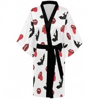 Robes Custom Watercolor Clover Women Kimono Robes Beach Cover Up for Parties Wedding (XS-2XL) - Multi 3 - C7194ZU9A96