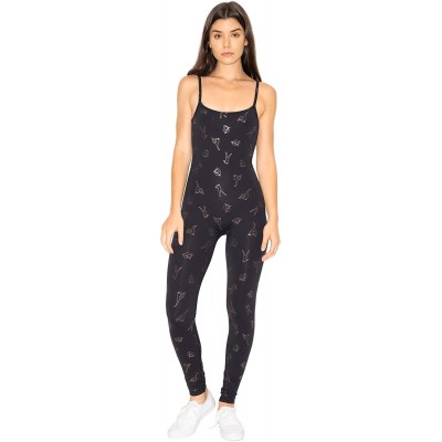 Shapewear Women's Forward Spaghetti Strap Strappy Catsuit - Black Icons Print - C5196CUMN8M