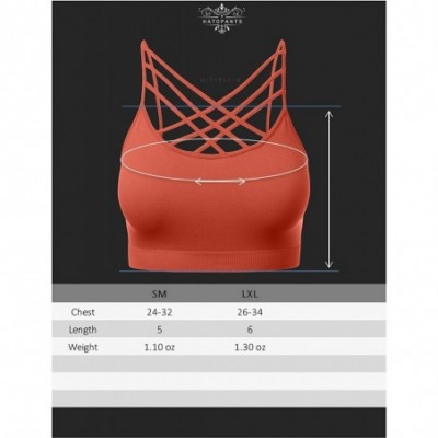 Shapewear Women's Novelty Bras Seamless Triple Criss-Cross Front Bralette Sports Bra - 102-neon Coral - C11880303Q8