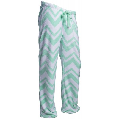 Bottoms Women's Printed Plush Fleece Pajama Pants Soft Plush Loungewear PJ's Drawstring - C112N08Q3SQ