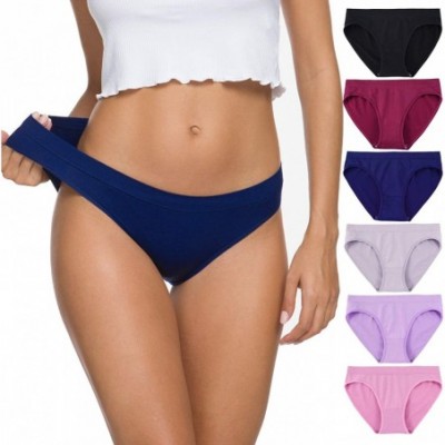 Panties Women's Hipster Panties Underwear Low Rise Bikini Panty Multipack - B/Db/G/Wi/Pi/Lp - CJ194CQGAIQ