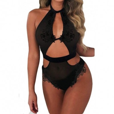 Baby Dolls & Chemises Sexy Sex Play Lingerie Set for Women Babydoll Corset Plus Size Lace Eroctic Negligee Nightwear - Black ...