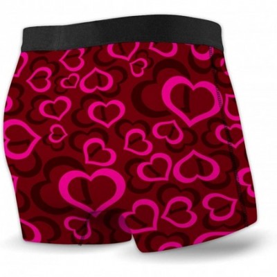 Boxer Briefs Mens Ultra Soft Modal Underwear Boxer Brief Love Hearts and Golden Keys Seamless_F - Color5 - C01939AUEML