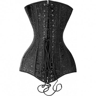 Bustiers & Corsets Women's Steampunk Gothic Brocade Corset Top Hourglass Steel Boned Lingrie Overbust Bustier Vest Christmas ...