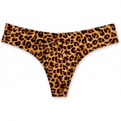 Panties Womens Sexy T-Thong Underwear Panties No Show Line Mid Cut Underwear - Leopard-1 - CE18L8H97D9