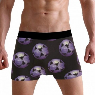 Boxer Briefs Banana Cartoon Men's Basic Solid Soft Underwear Polyester-Spandex Trunks Boxer Briefs. - 3d Soccer Ball - C418L7...