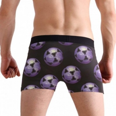 Boxer Briefs Banana Cartoon Men's Basic Solid Soft Underwear Polyester-Spandex Trunks Boxer Briefs. - 3d Soccer Ball - C418L7...