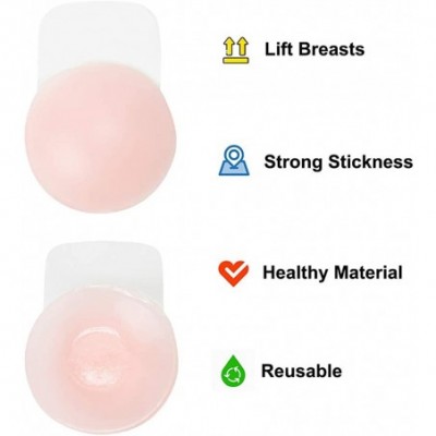 Accessories Women Push up Nipplecovers Breast Lift Pasties Backless Sticky Bra Silicone Adhesive Bra - Beige - C718XWQ6IXR