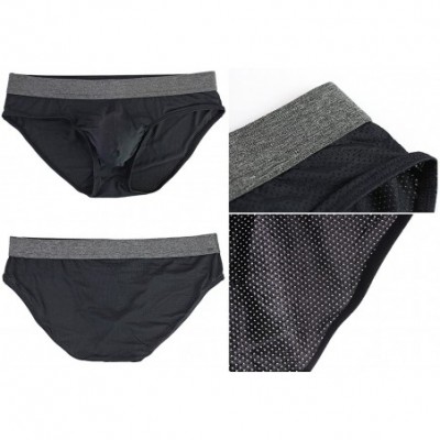 Briefs Mens Micro Mesh Briefs Comfort Soft Breathable Pouch Underwear - Black 1 Pack - CS18GN7S5X8