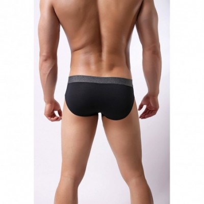 Briefs Mens Micro Mesh Briefs Comfort Soft Breathable Pouch Underwear - Black 1 Pack - CS18GN7S5X8