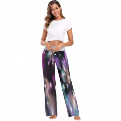 Bottoms Womens Pajama Lounge Pants Starlight Night Vector Wide Leg Casual Palazzo Pj Sleep Pants Laides - 3d Print 2 - CW19DE...