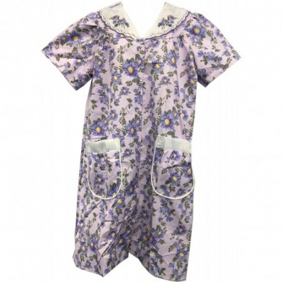 Nightgowns & Sleepshirts Snap Down Open Front Women House Gown - Nightgown - Duster - LAT-2013 - Print 2 - C319CXYN3GO