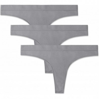 Panties Seamless Sport Thong Sexy Panties Women's Low Rise Underwear Breathable Stretchy No Show (6Pack&3Pack&1Pack) - 3 Pack...