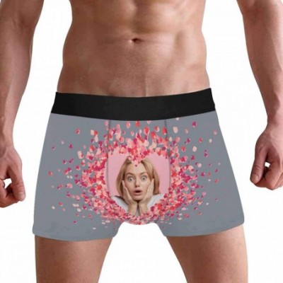 Briefs Personalized Face Men's Boxer Briefs Underwear Shorts Underpants with Photo Love Heart Wife or Girlfriend's Face Photo...