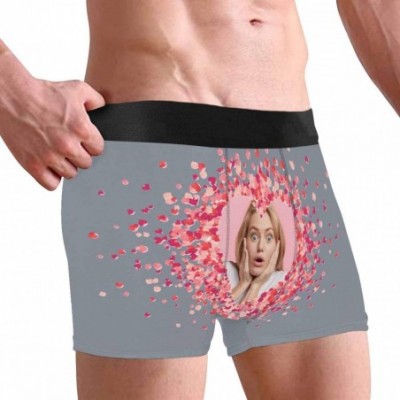 Briefs Personalized Face Men's Boxer Briefs Underwear Shorts Underpants with Photo Love Heart Wife or Girlfriend's Face Photo...