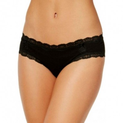 Panties Women's Lace Trim Bikini (Black- L) - C518AXLTYGU