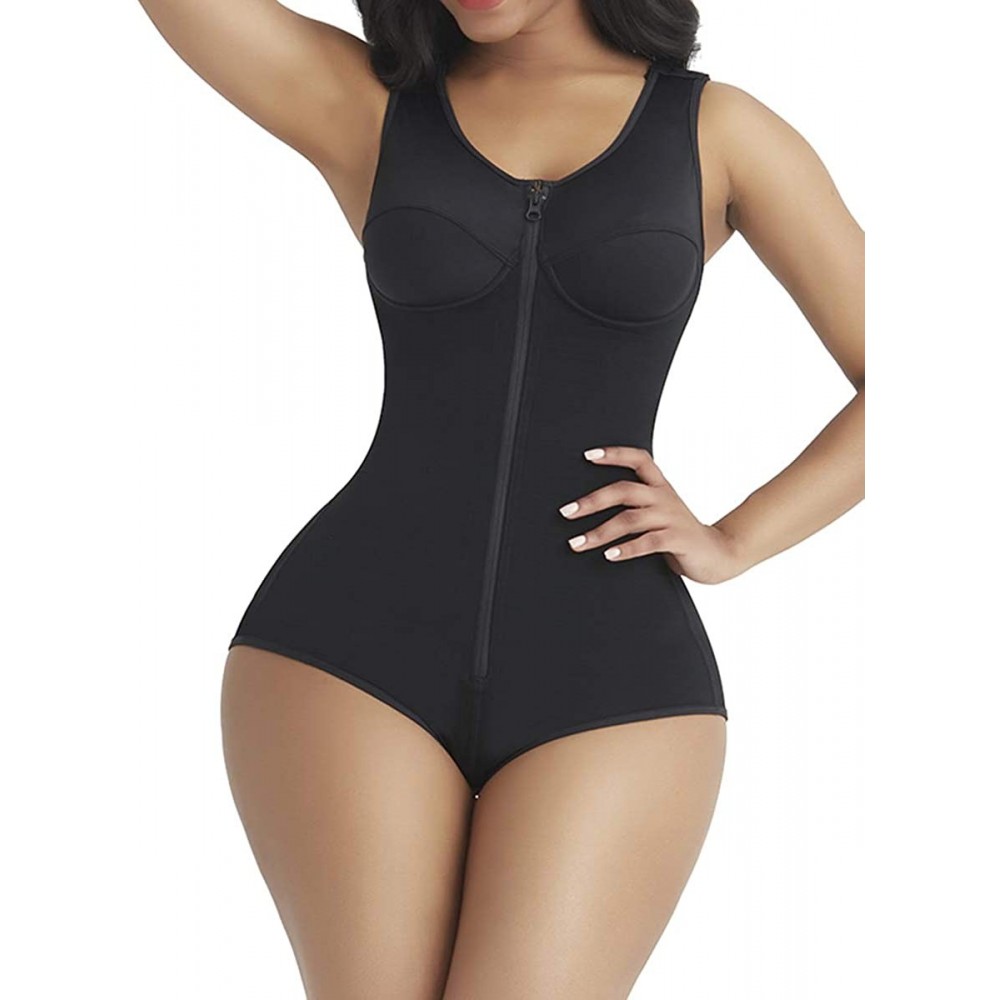 Shapewear Women Waist Trainer Bodysuit Tummy Control Corset Full Body Shaper Cincher Shapewear - Black 6 - C319D383CCW