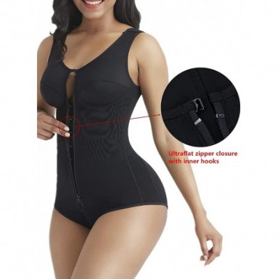 Shapewear Women Waist Trainer Bodysuit Tummy Control Corset Full Body Shaper Cincher Shapewear - Black 6 - C319D383CCW