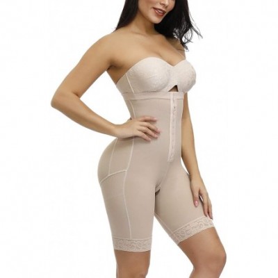 Shapewear Womens Sexy Shapewear Butt Lifter Body Shaper Tummy Control Bodysuit Postpartum Faja Plus Size - Beige-thigh Slimme...