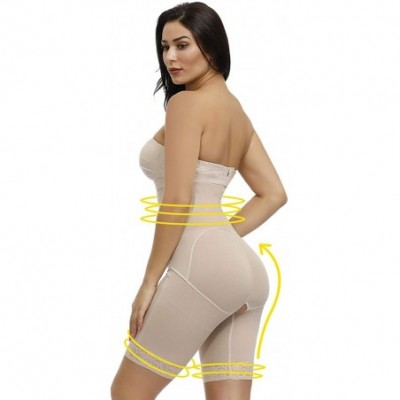 Shapewear Womens Sexy Shapewear Butt Lifter Body Shaper Tummy Control Bodysuit Postpartum Faja Plus Size - Beige-thigh Slimme...